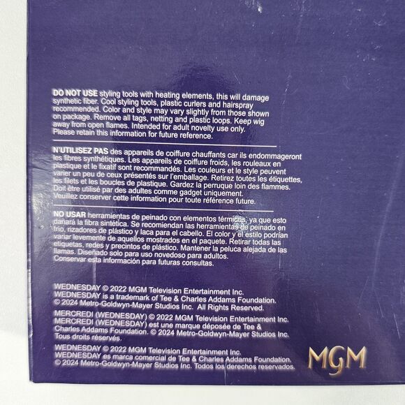 Wednesday Addams Adult Size S (2-4)  Halloween Costume (Dress & Blazer) & Wig - Picture 8 of 8